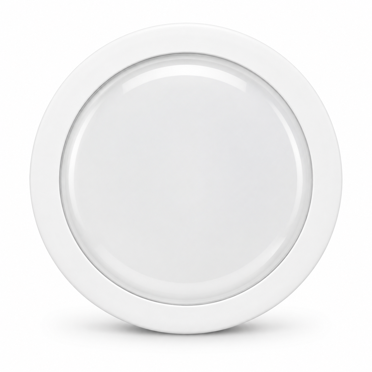 White Rodela badge shown from the front